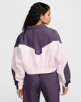 Nike Women's Zip-up Jacket in Woven Fabric Dark Raisin