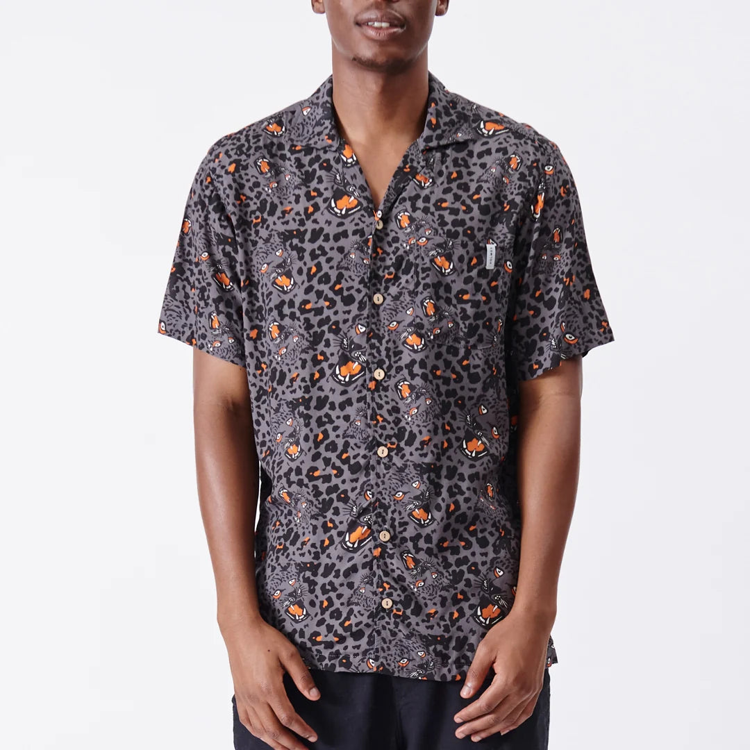 Holmes Brothers - Leopard Short Sleeve Woven Shirt