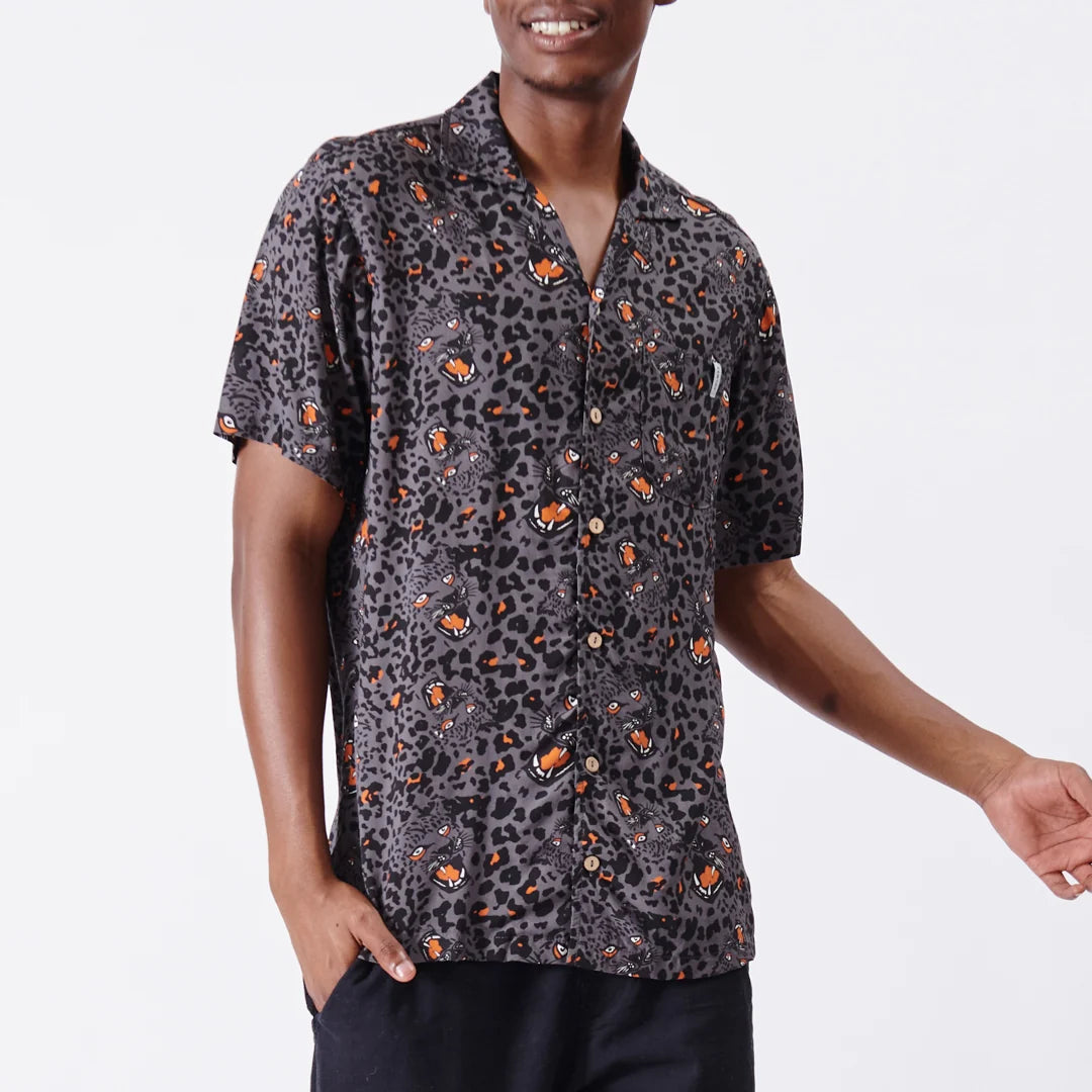 Holmes Brothers - Leopard Short Sleeve Woven Shirt