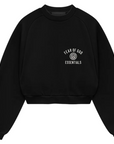Fear of God Essentials - Women's Fleece Cropped Crewneck (FW24) "Black"