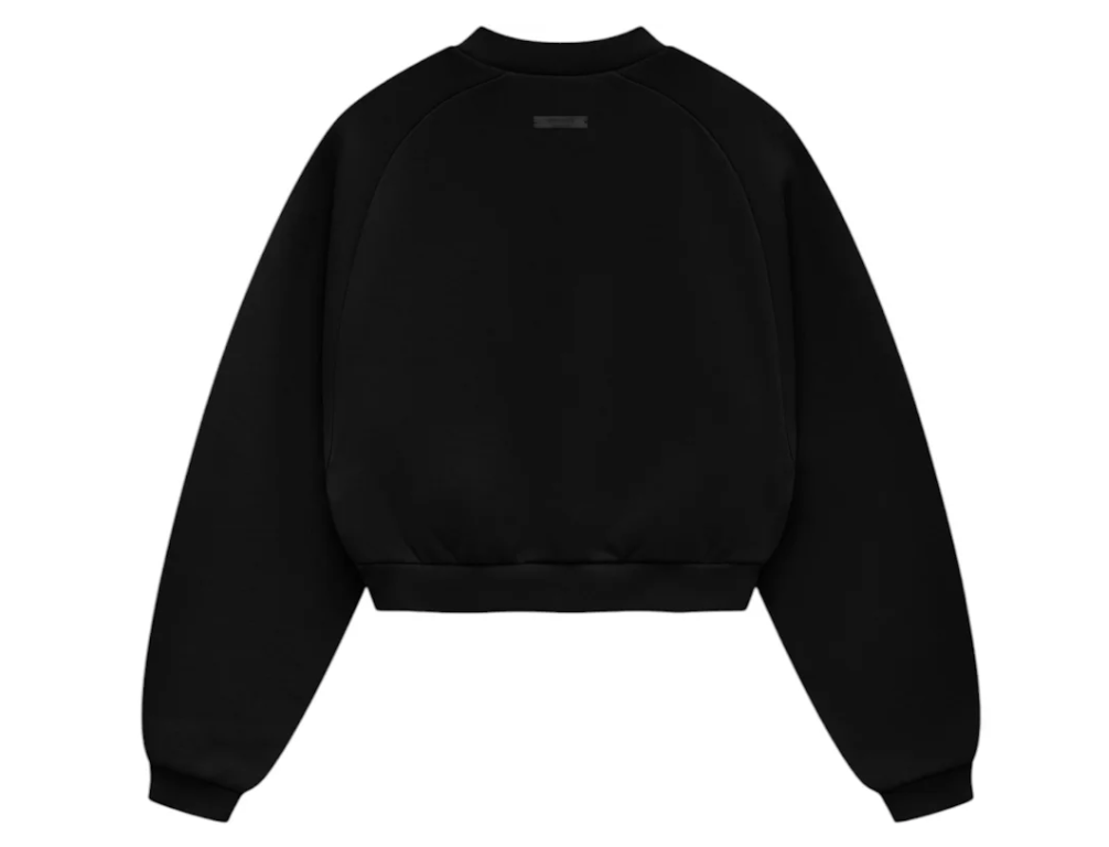 Fear of God Essentials - Women's Fleece Cropped Crewneck (FW24) "Black"