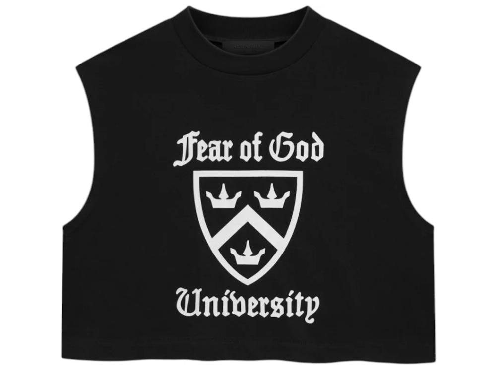 Fear of God Essentials - Women's Tri-Blend Cropped Muscle Tee (FW24) "Black"