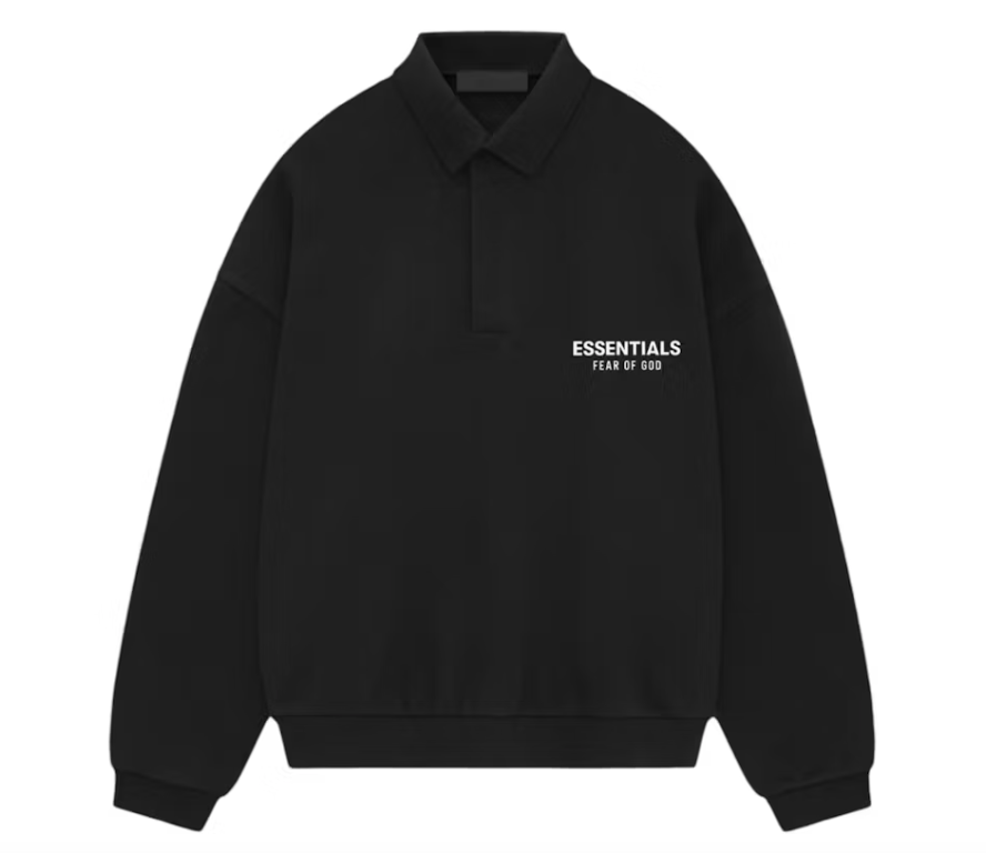Fear of God Essentials - Fleece Polo (FW24) Black